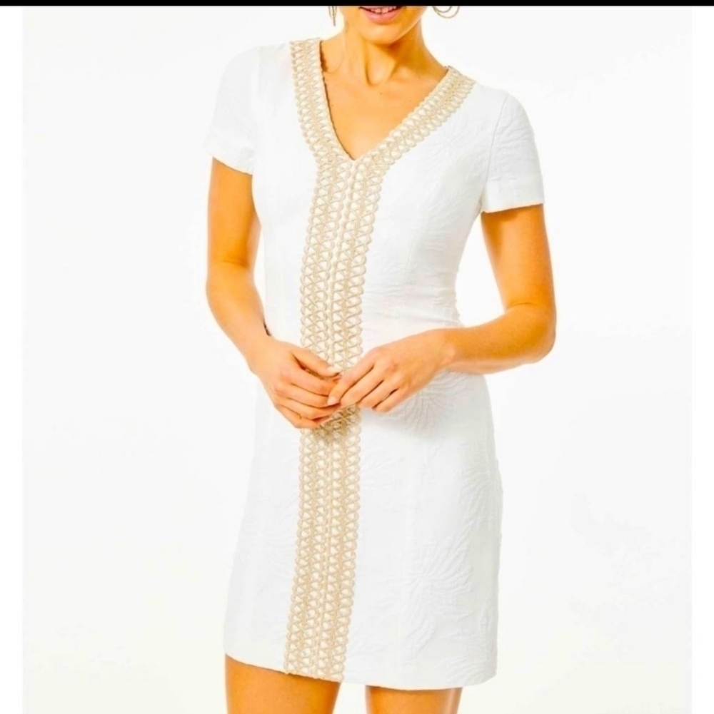 Lilly Pulitzer Cream and Tan Mini Dress